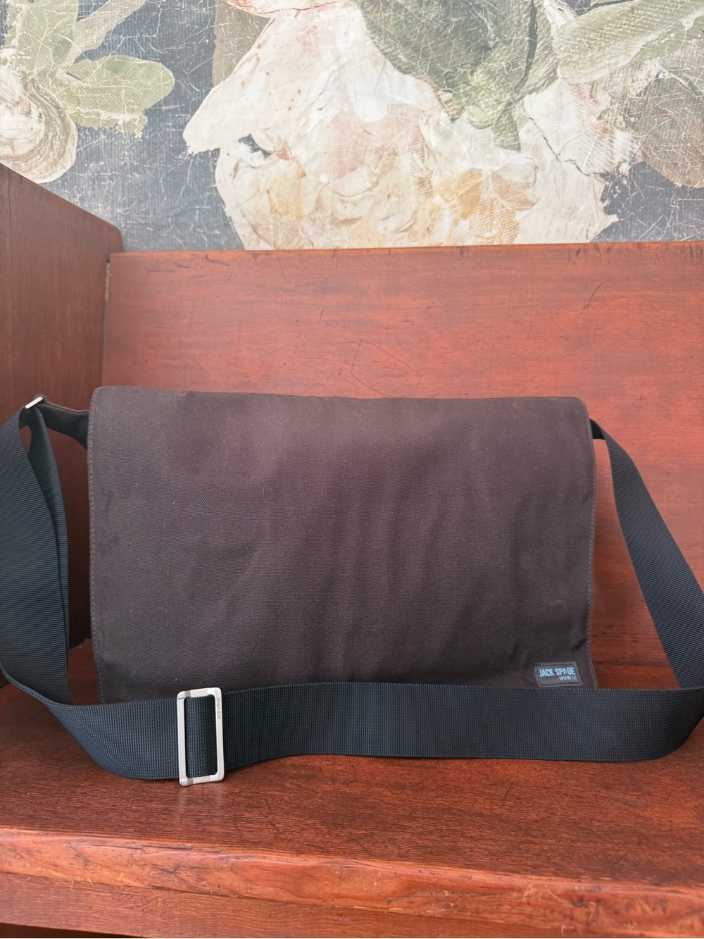 Jack Spade Messenger Bag (Dark Brown w/ Orange Interior)